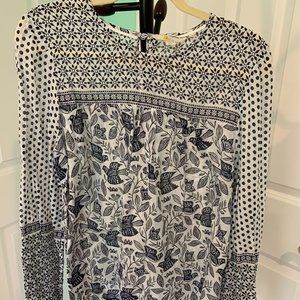 Boden long-sleeve printed top
